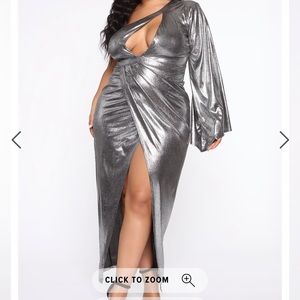 Fashion Nova Off The Shoulder Split Dress